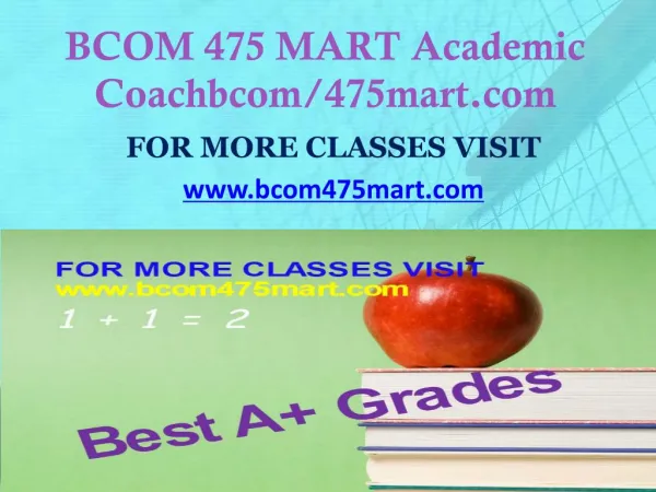 BCOM 475 MART Focus Dreams/bcom475mart.com