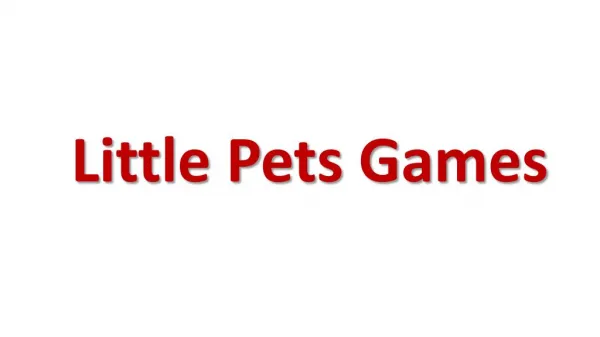 little pets games