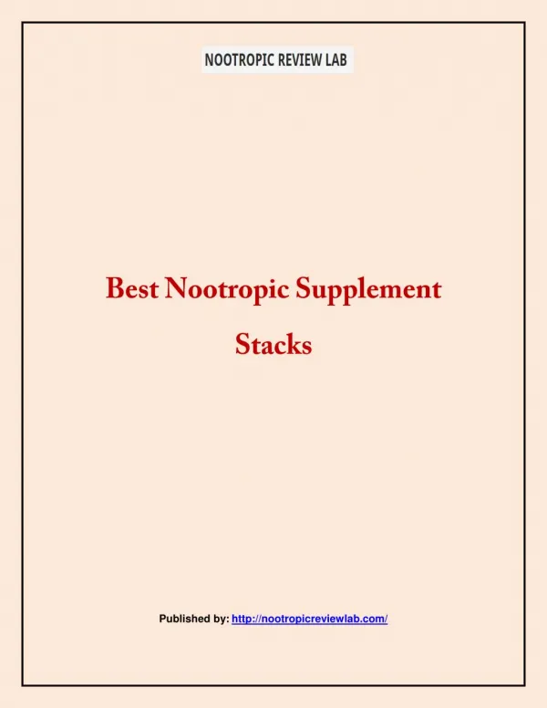 Best Nootropic Supplement Stacks
