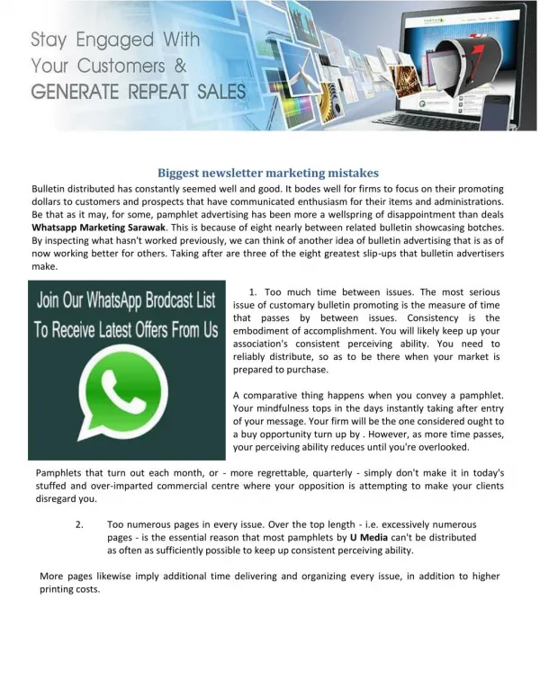 Whatsapp Marketing Sarawak