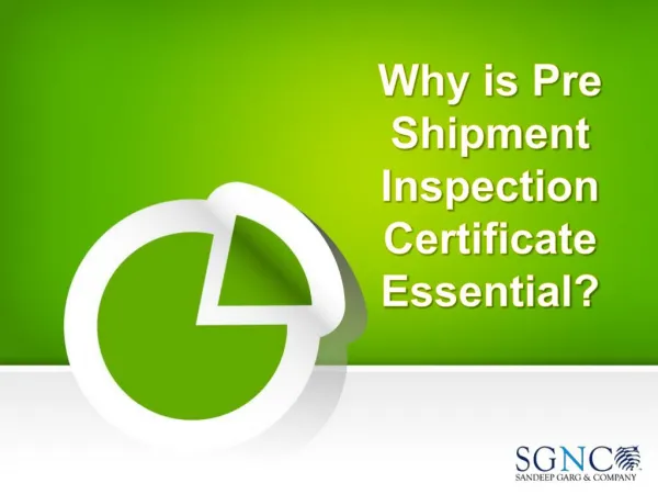 Why is Pre-Shipment Inspection Certificate Essential
