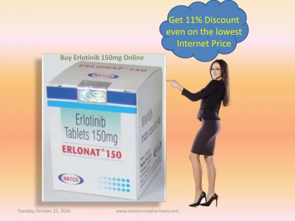 Get 11% Discount on Erlotinib 150mg