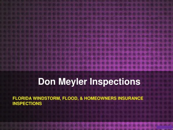 Insurance Inspections