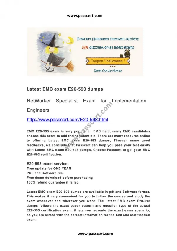 EMC exam E20-593 dumps