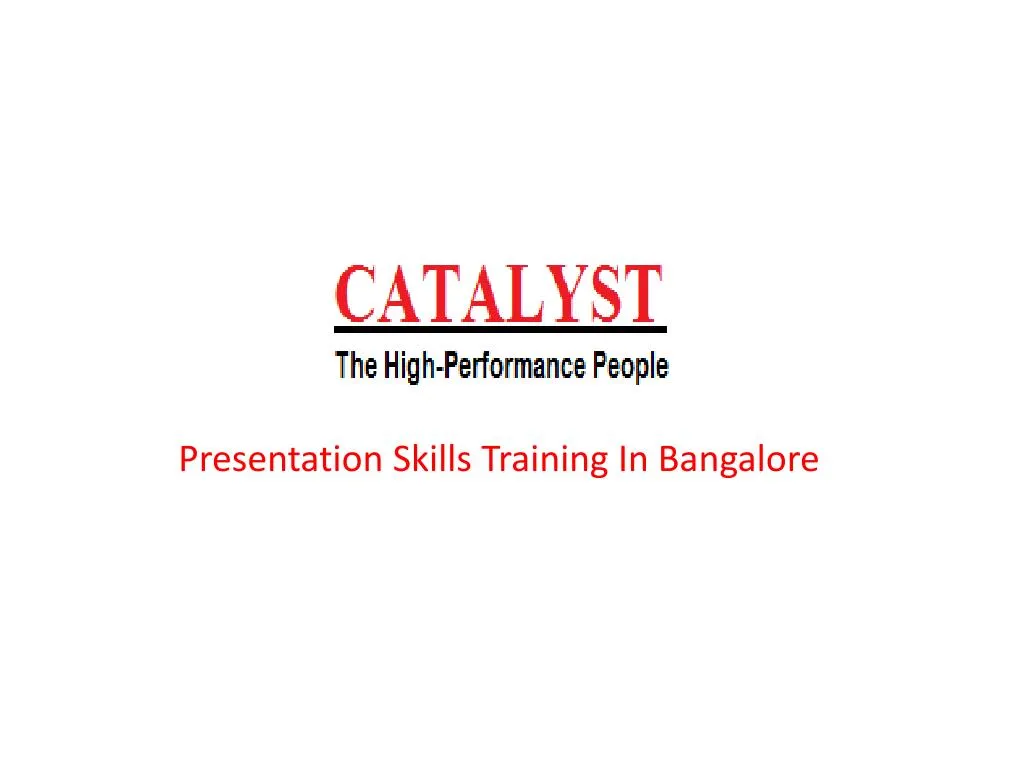 presentation skills training in bangalore