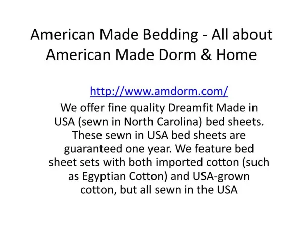 American Made Bedding - All about American Made Dorm & Home