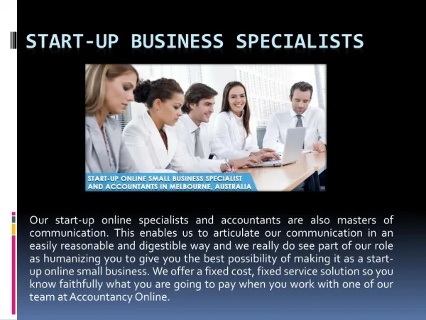 Start-Up Business specialists
