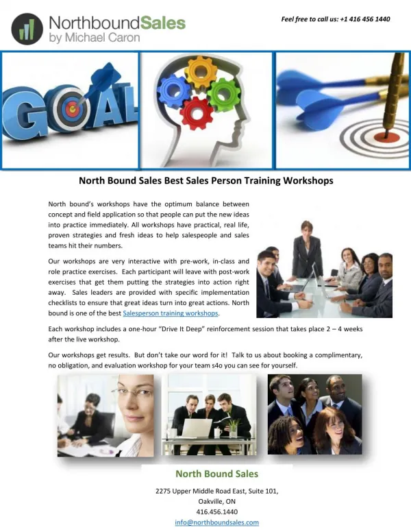 North Bound Sales Best Sales Person Training Workshops