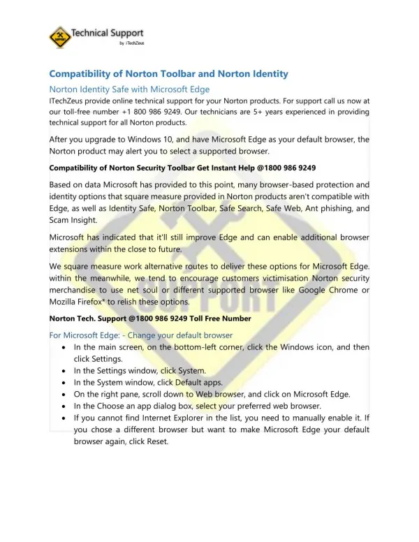 Compatibility Norton Security Toolbar Identity safe