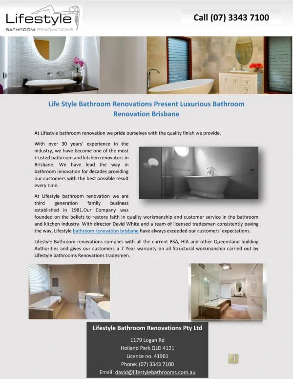 Life Style Bathroom Renovations Present Luxurious Bathroom Renovation Brisbane
