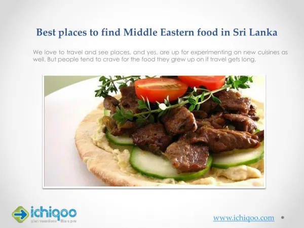Best Place to Find Middle Eastern Food in Sri lanka