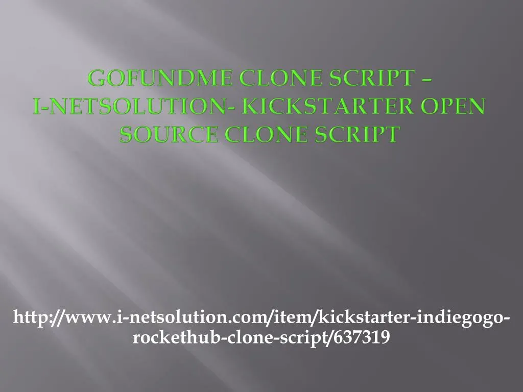 gofundme clone script i netsolution kickstarter open source clone script