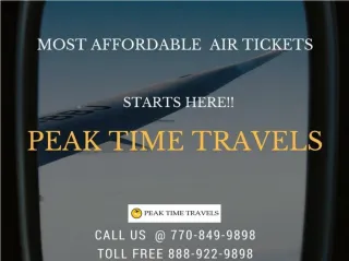 Enjoy Great Airfare Deals at Peak Time Travels!