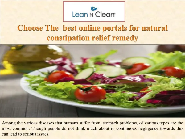 Choose The best online portals for natural constipation relief remedy