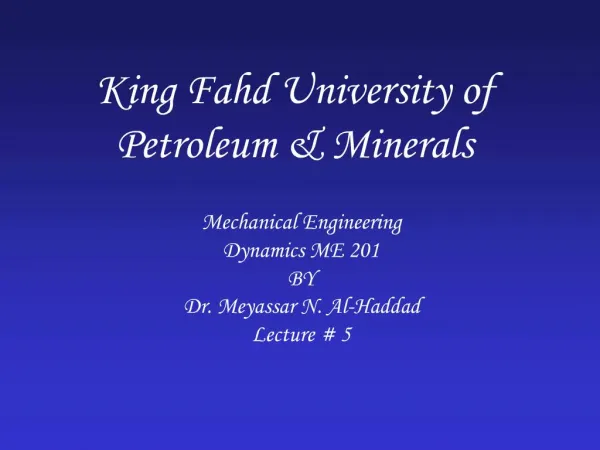 King Fahd University of Petroleum Minerals