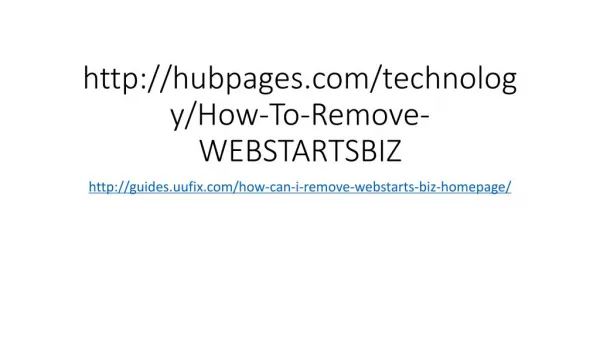 How To Remove WEBSTARTSBIZ