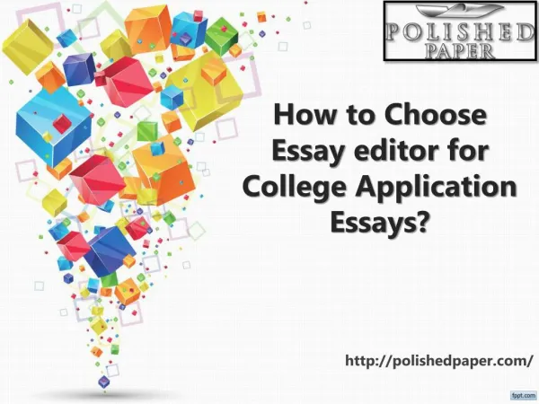 How to choose essay editor for college application