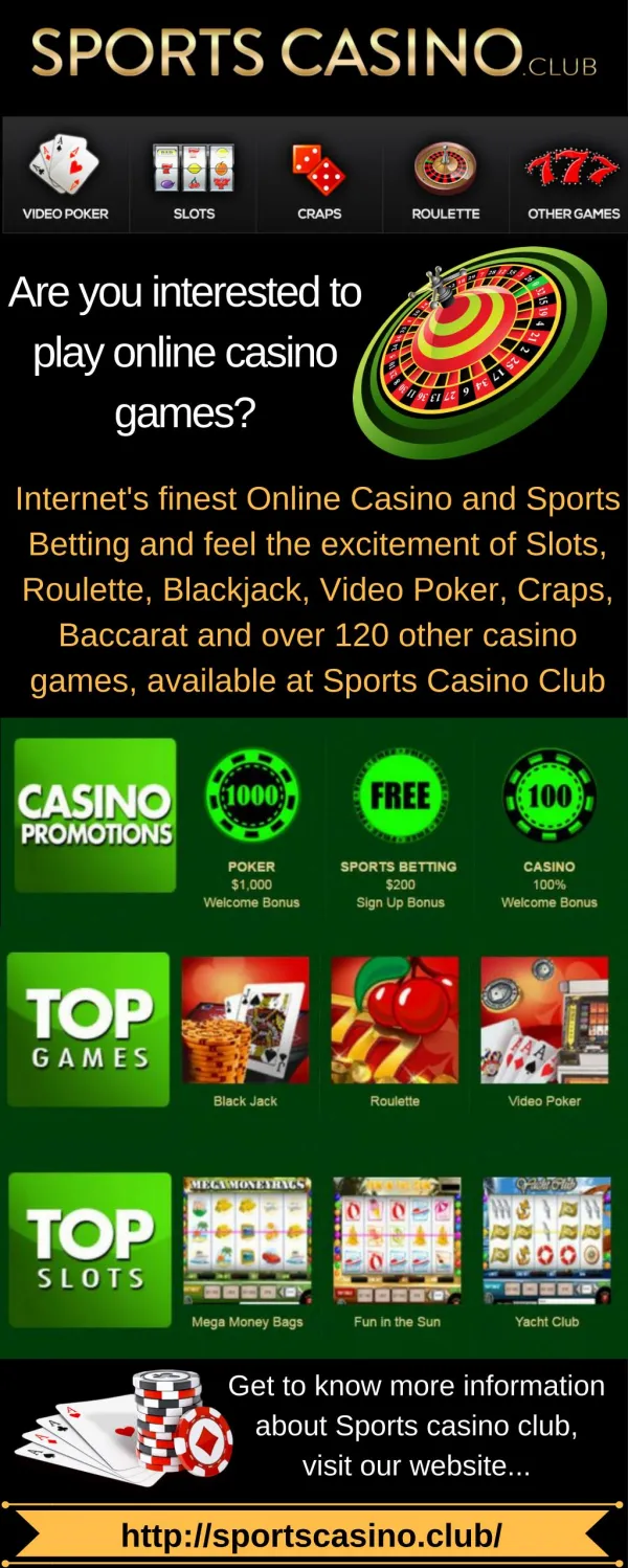 Play Online Casino Games at Sports Casino.Club