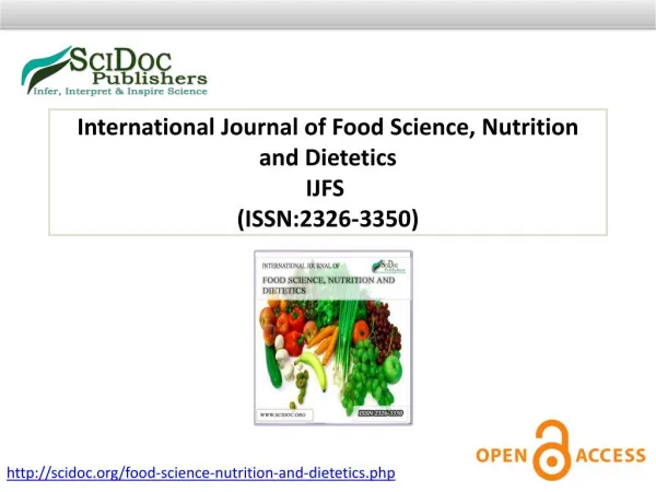 International Journal of Food Science, Nutrition and Dietetics ISSN:2326-3350
