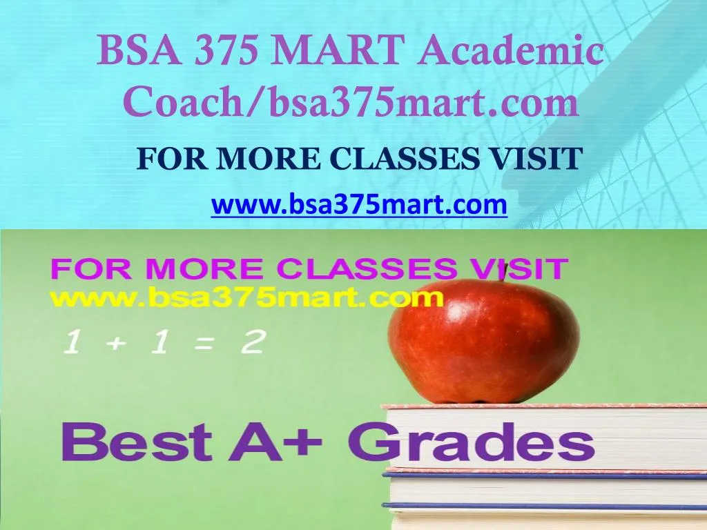 bsa 375 mart academic coach bsa375mart com