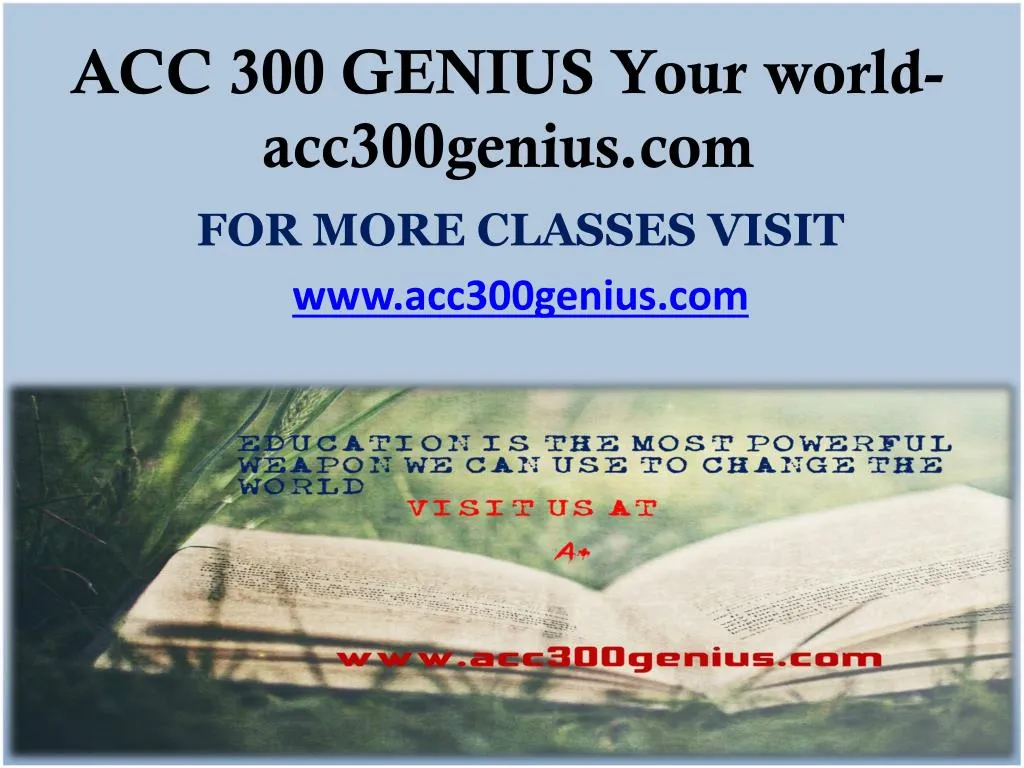 acc 300 genius your world acc300genius com