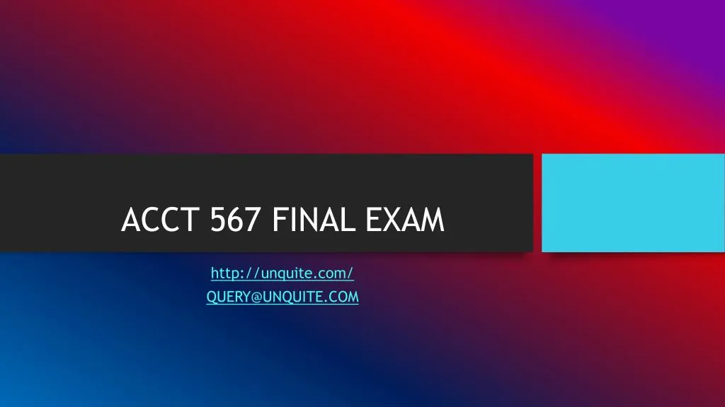 acct 567 final exam