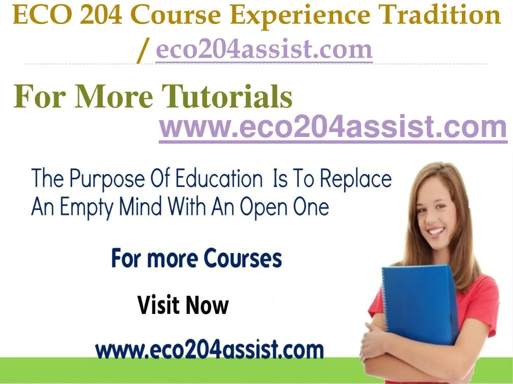 eco 204 course experience tradition eco204assist com