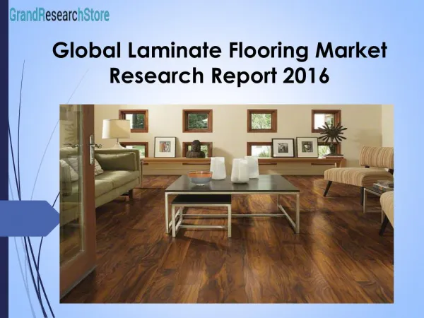 Global Laminate Flooring Market Research Report 2016