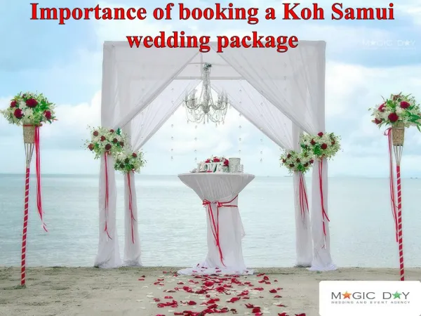 Importance of booking a Koh Samui wedding package