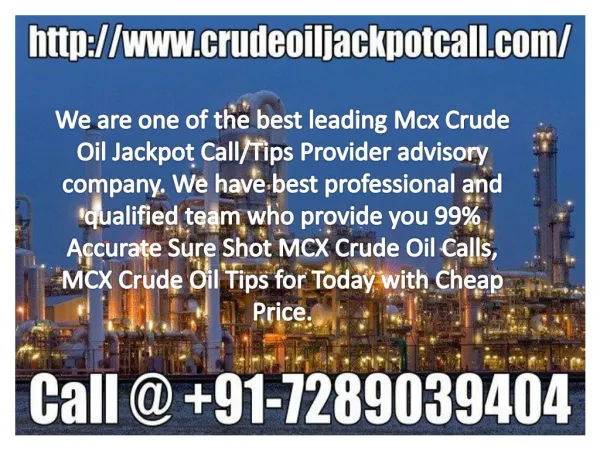 Crude oil Best Trading Tips