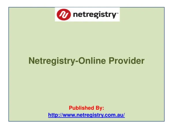 Netregistry-Online Provider