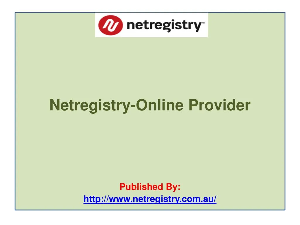 netregistry online provider published by http www netregistry com au