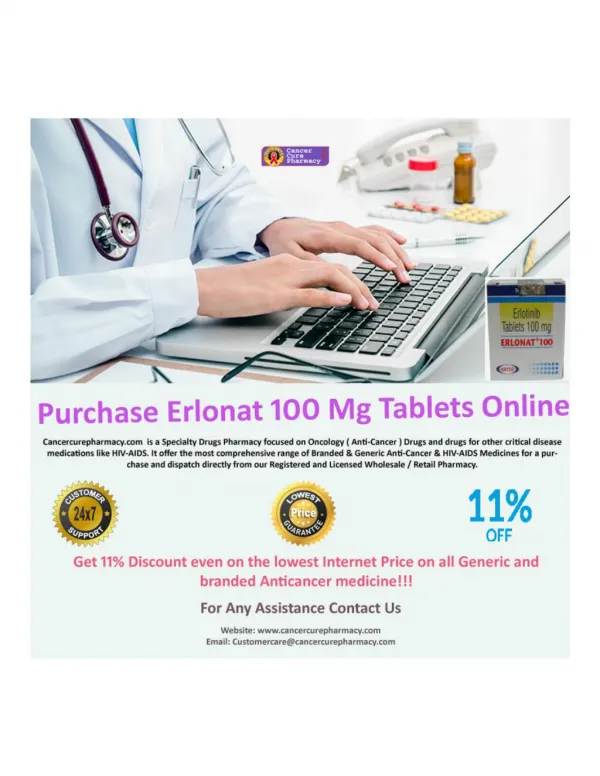 Purchase Erlonat 100 Mg Tablets Online