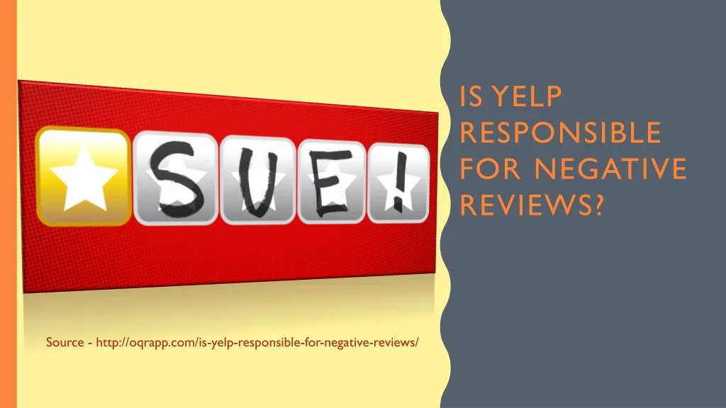 is yelp responsible for negative reviews
