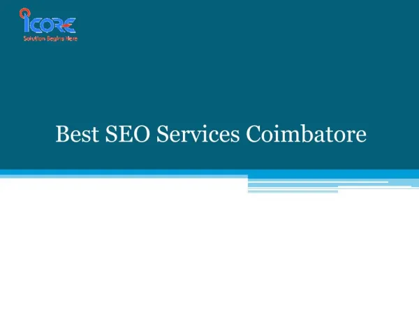 Top qualified SEO Services Coimbatore