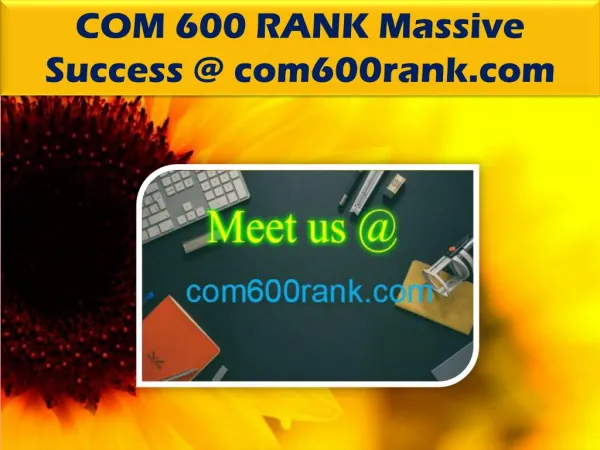 COM 600 RANK Massive Success @ com600rank.com