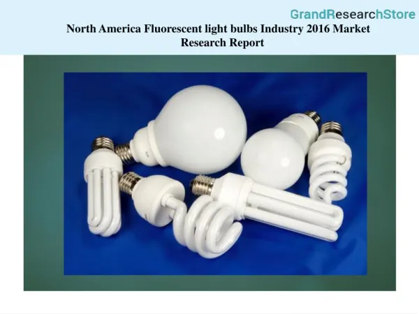 North America Fluorescent light bulbs Industry 2016 Market Research Report