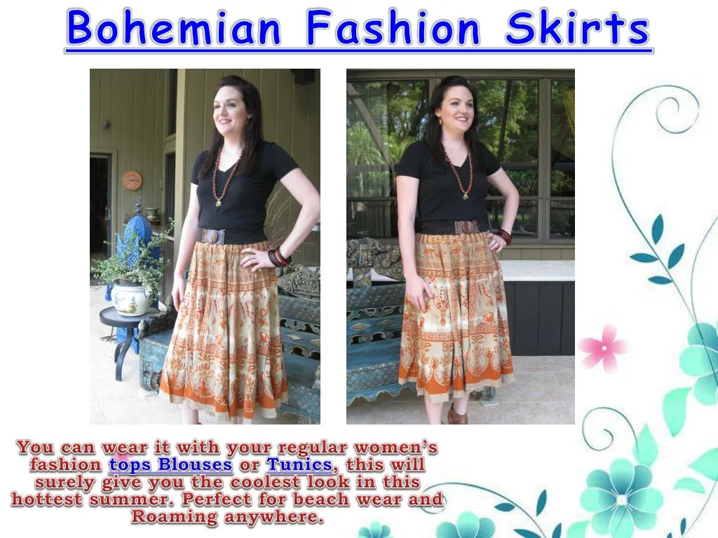 bohemian fashion skirts
