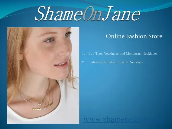 Initial Charms and Personlized Jewelry - ShameOnJane