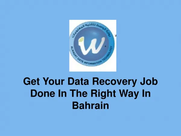 Get The Best DataRecovery in Bahrain