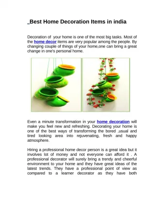 Best Home Decoration Items in india - slide 1