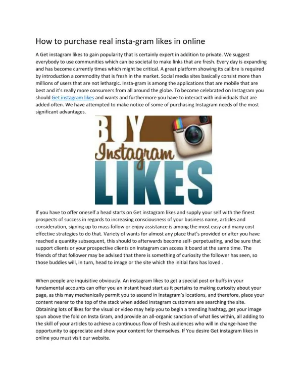 How To Get Instagram likes Fast