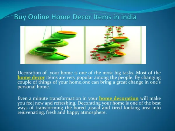 Buy Online Home Decor Items in india