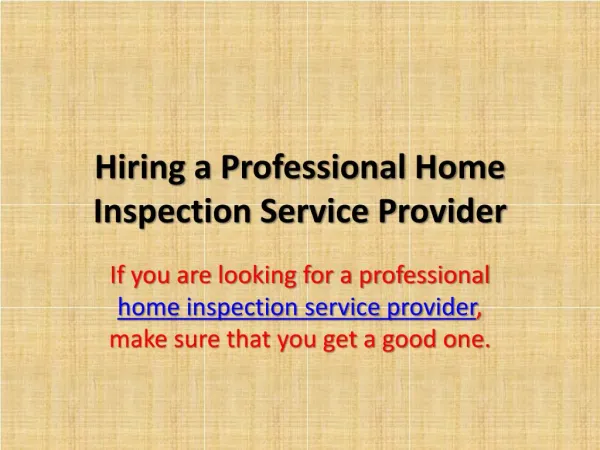 Hiring a Professional Home Inspection Service Provider in Oakville