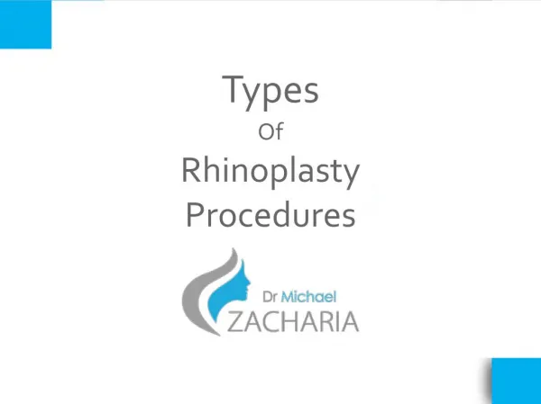 Types of Rhinoplasty Procedures