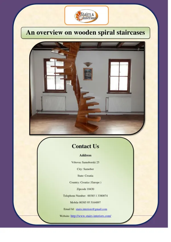 An overview on wooden spiral staircases
