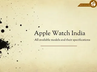 Apple Watch India - slide 1