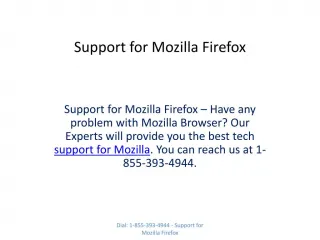 Support for Mozilla Firefox - slide 1