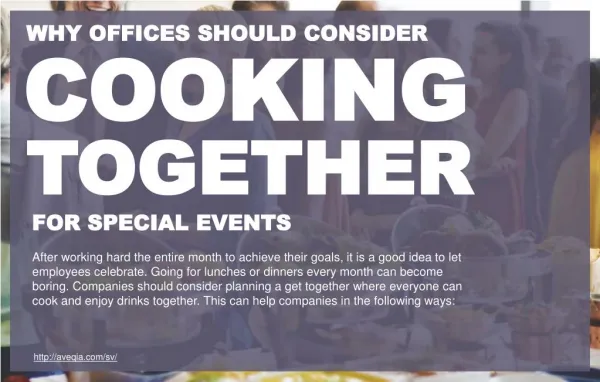 Businesses should consider cooking together for team building