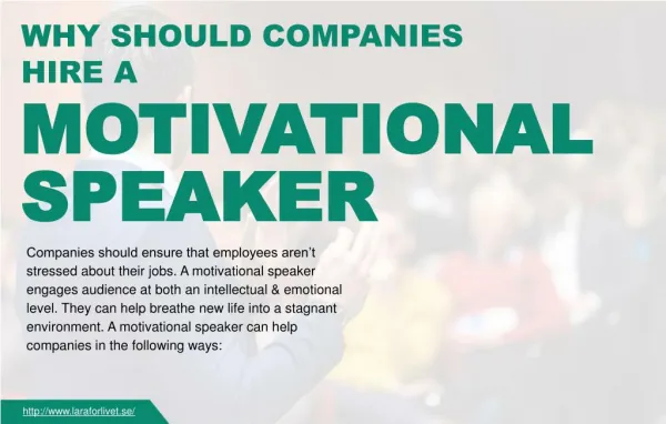 Reasons why businesses should hire a motivational speaker